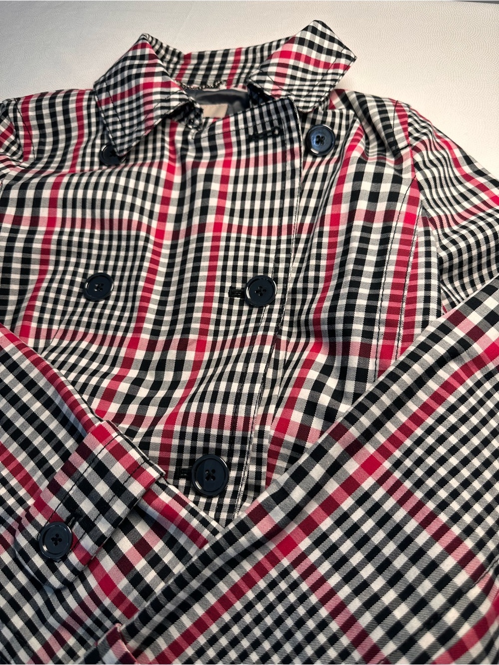 Banana Republic Women’s S Plaid Trench Coat Belted Cotton Double Breasted - Picture 10 of 10